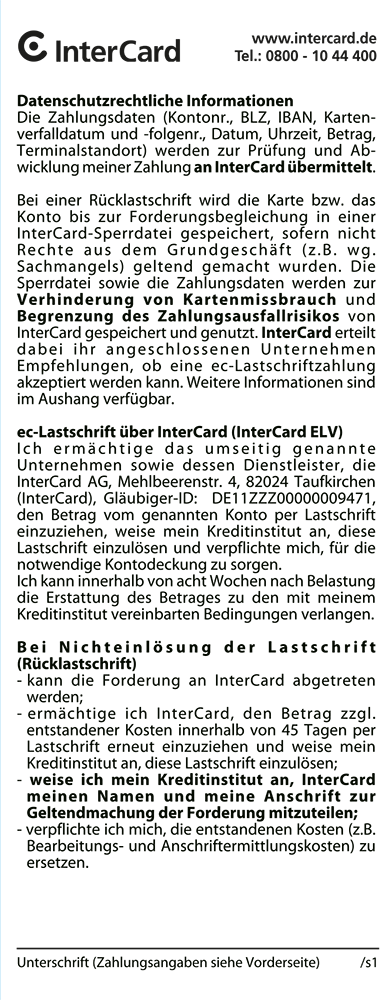 Thermobonrolle 57 x 18m x 12 (Ø 39mm) BPA-frei mit EC-Cash Text (Intercard)